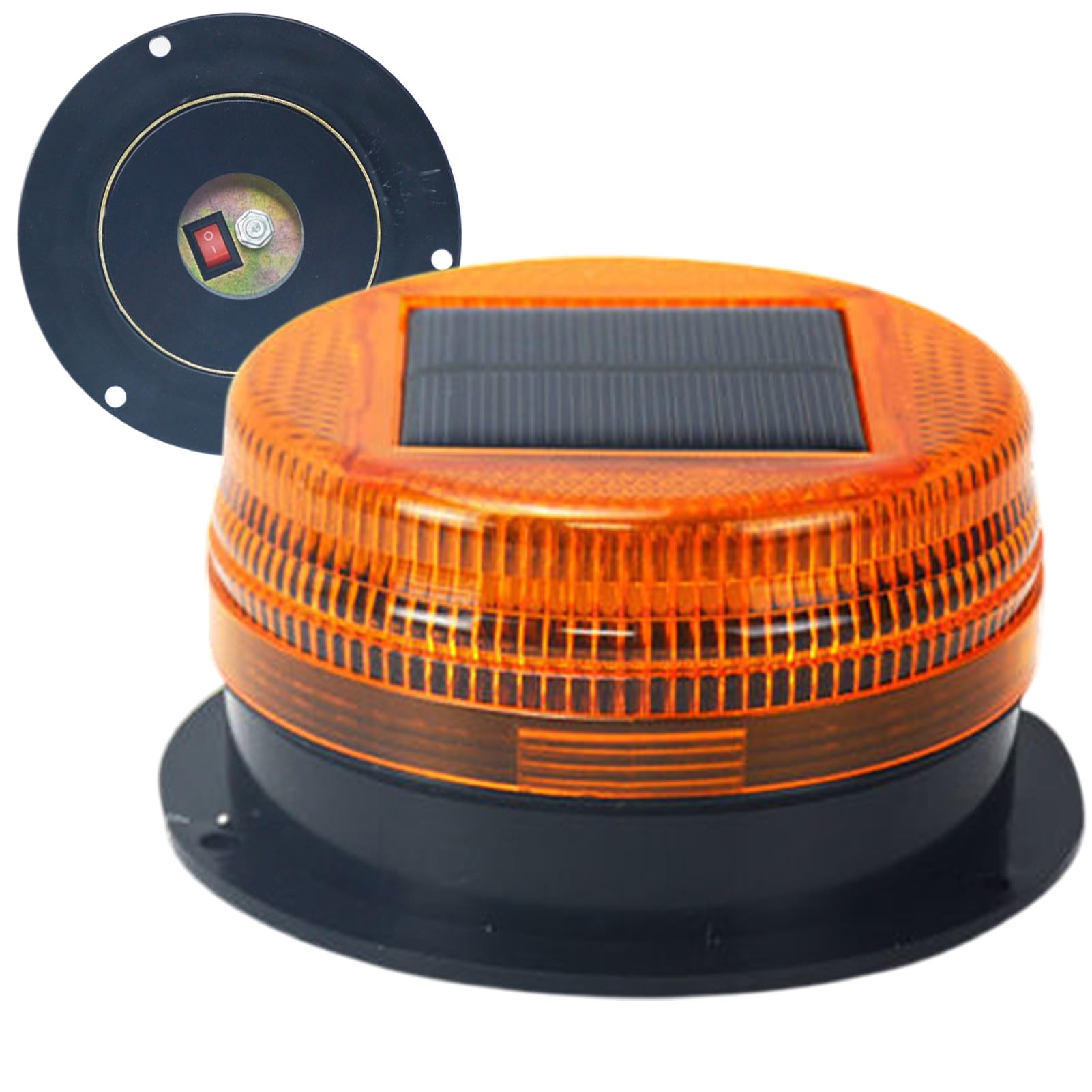 Girofaro LED vehículo, estroboscópico intermitente magnético girofaro LED inalámbrico recargable luz de advertencia magnética para vehículo