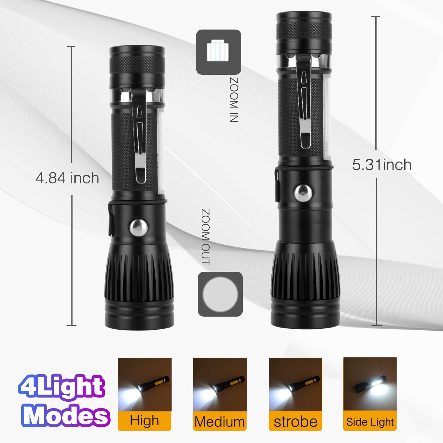 Flashlights Rechargeable OTYTY Flashlight Water Resistant Photo