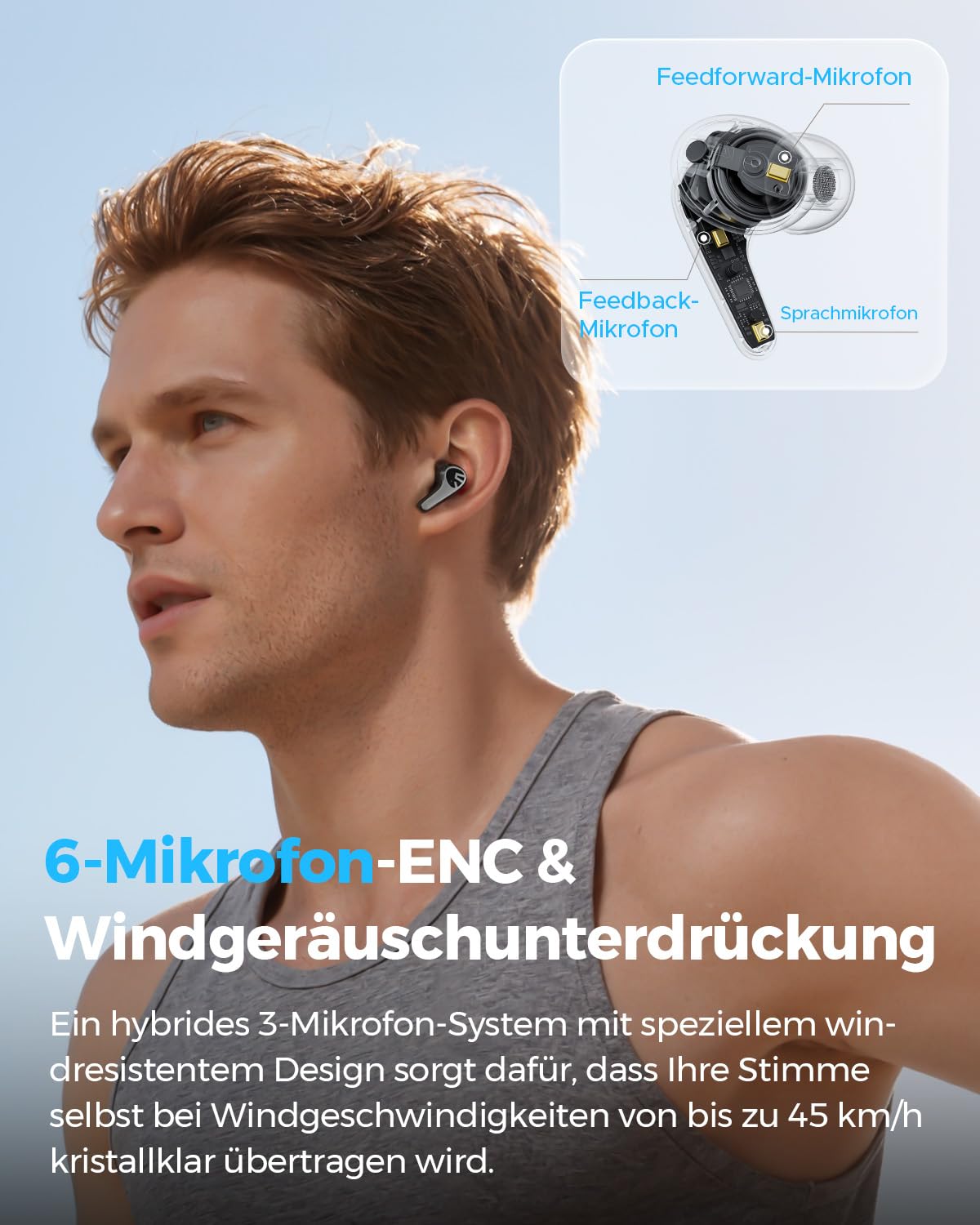SoundPEATS C30 Noise Cancelling Kopfhörer Hybrid ANC -52 dB, LDAC & Hi-Res Audio, 12 mm Treiber, Bluetooth 6.0, 52 Std. Spielzeit, Schnellladung, IP54, 3 Mikrofone Windgeräuschfilter, Spatial Audio