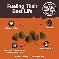 Vista 3 de Wellness CORE Tiny Trainers - Golosinas para perros, naturales, golosinas de entrenamiento, sin granos, pavo y granada (bolsa de 6 onzas)