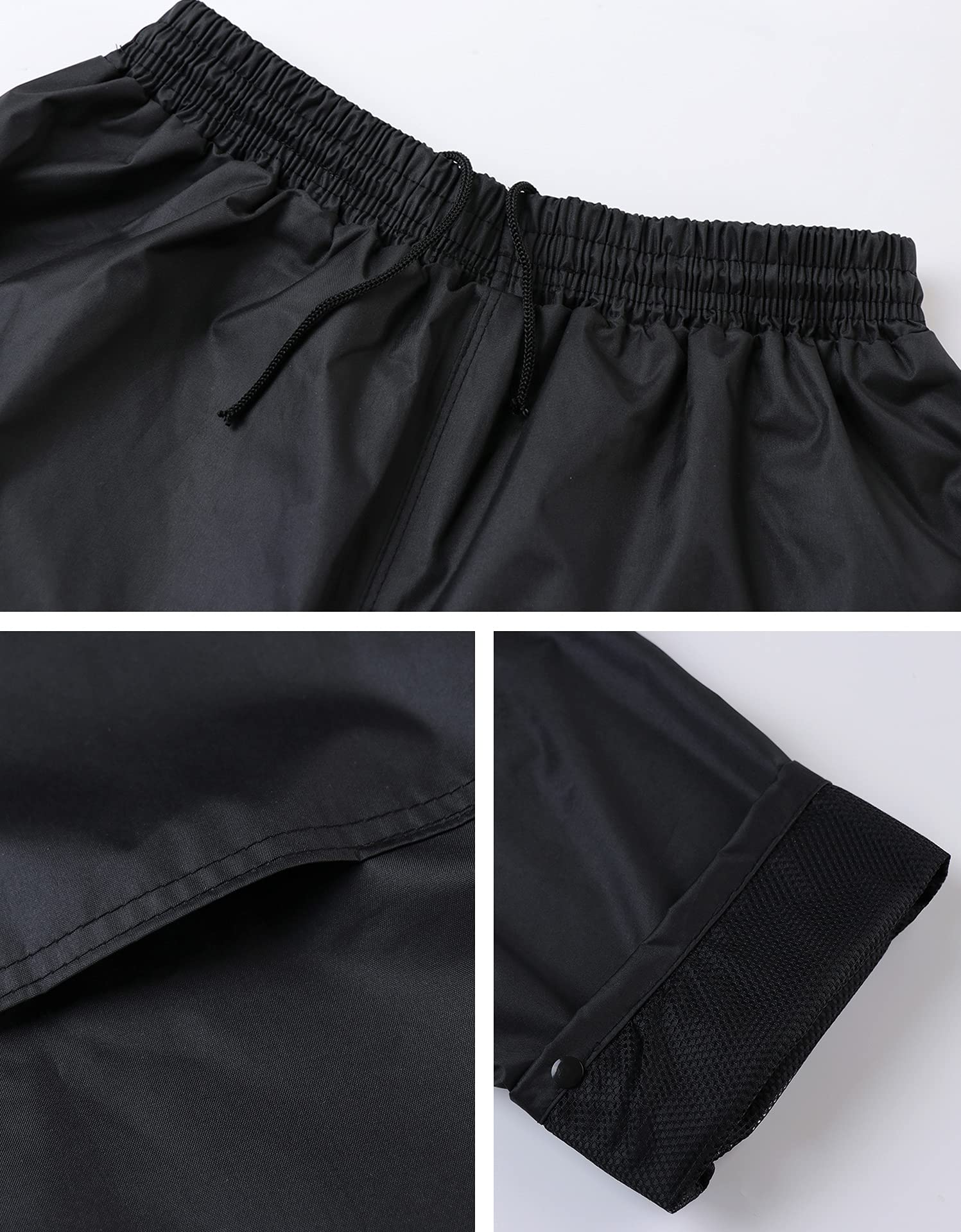 Traje de Lluvia Para Hombres 2 Piezas Impermeable Conjunto de Chaqueta y Pantalón de Lluvia Traje Impermeable de Trabajo Reflectante