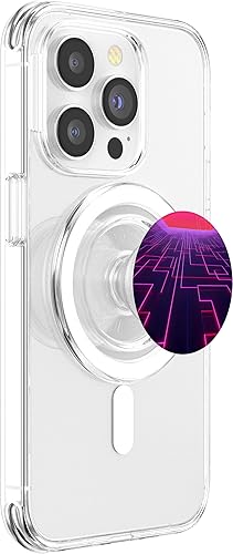 Miniatura 3 de Retrowave Vaporwave 80s Synthwave PopSockets MagSafe PopGrip for iPhone