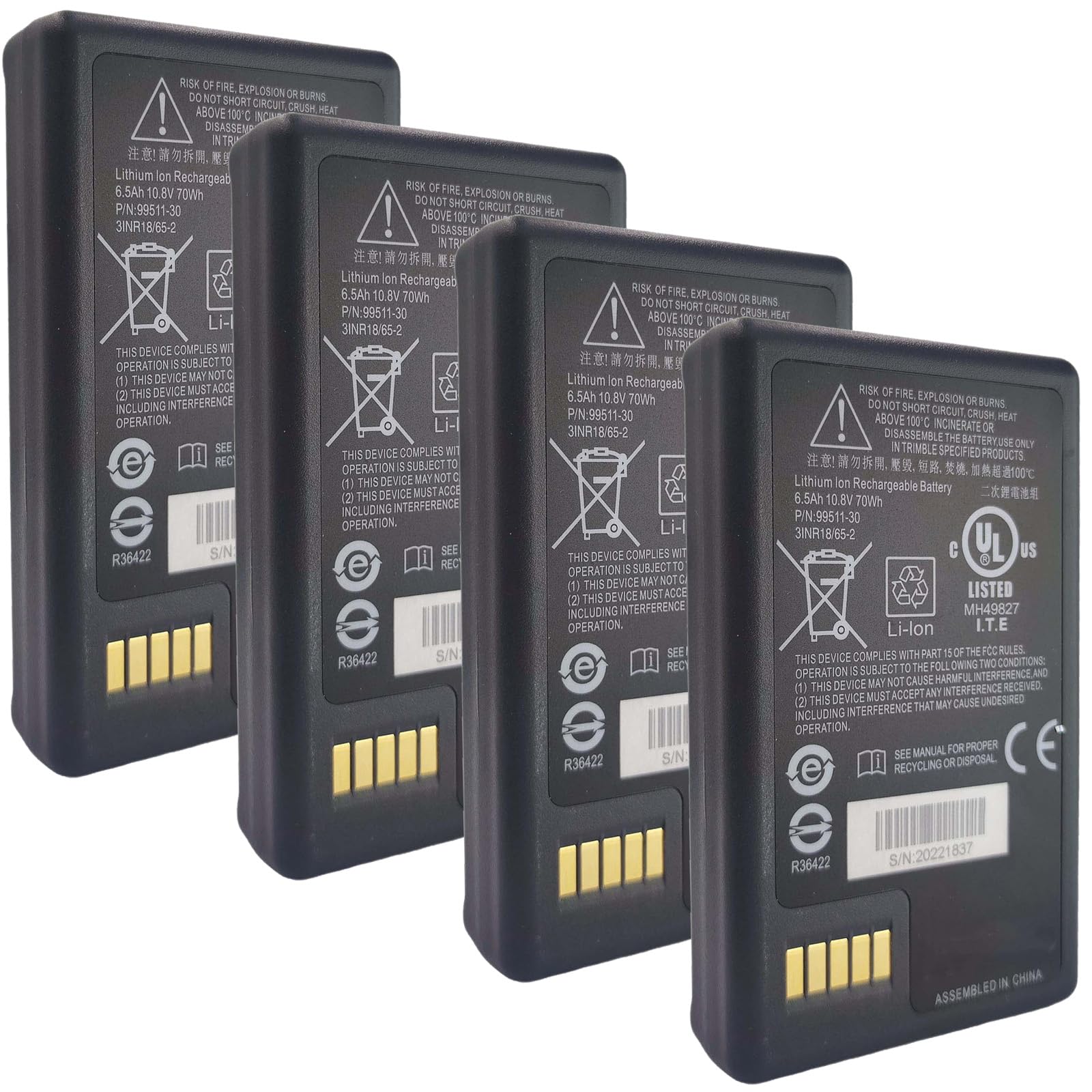 がみ Amazon.com: DCYNXC (4-Pieces) 6500mAh 99511-30 Battery for Trimble