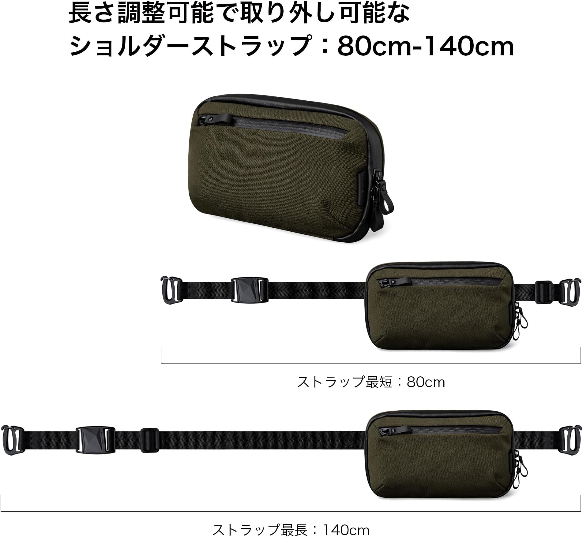 ALPAKA Elements Tech Case Mini Axoflux 600D Tech Case, Sling Bag, Shoulder Bag, Sacoche, Pochette, Adjustable Strap, Uses Weather Resistant Material, Holds Small Electronic Devices, Everyday Use
