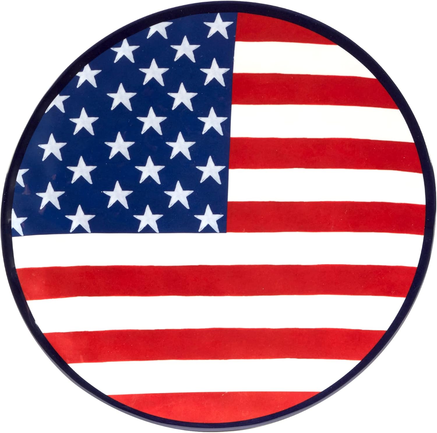 Patriotic Stars and Stripes 11" Melamine Dinner Plates Set