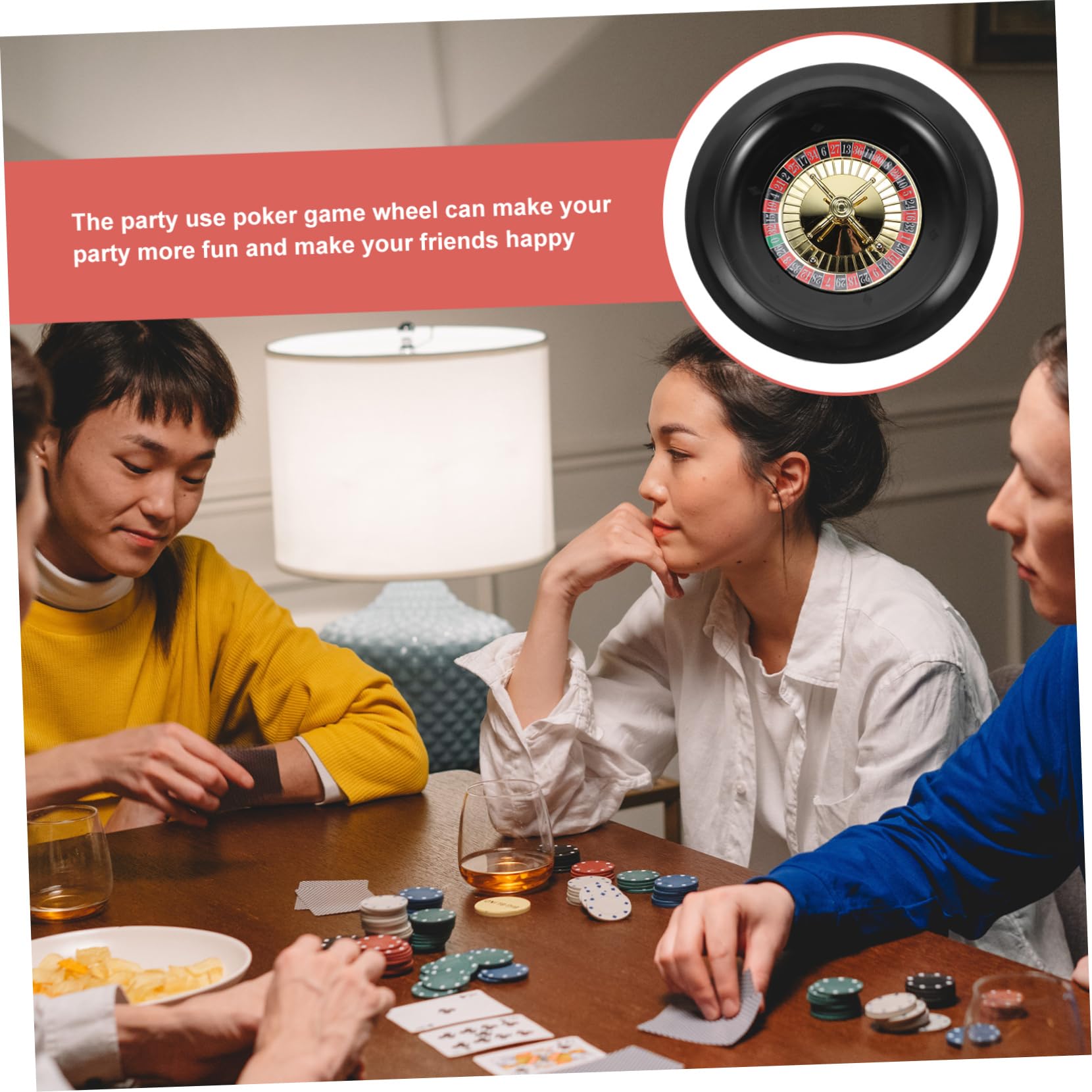 Garneck Ruota della roulette da 10 pollici per i giochi – Set di gioco professionale per giochi in casa e feste, ideale per notti da poker e giochi da tavolo ricreativo