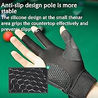 Vista 4 de Guantes de billar para mano derecha, guantes de billar de 3 dedos, guantes de billar para taco de piscina, guantes de billar transpirables de secado