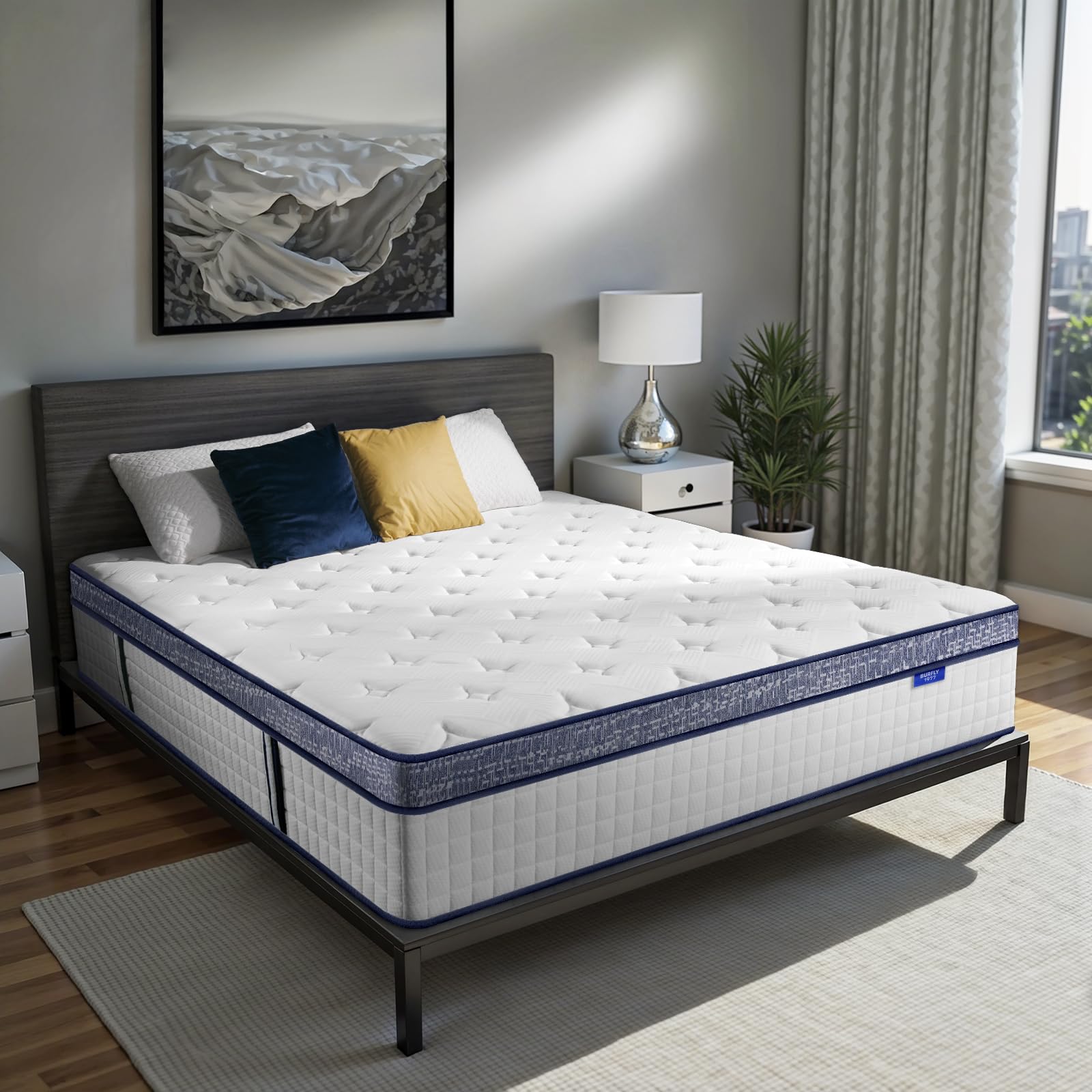 BURFLY1977 Queen Mattress, 10 Inch Hybrid