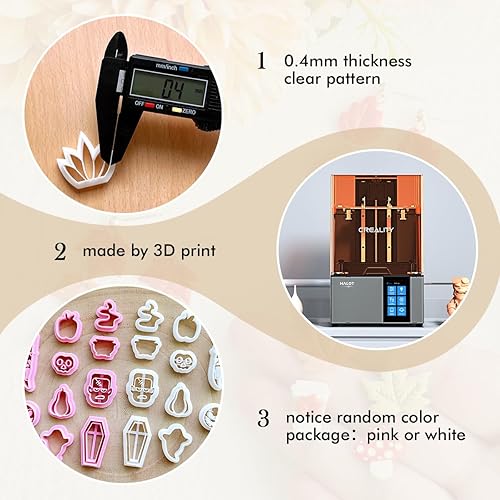 Miniatura 6 de KEOKER Cortadores de arcilla polimérica para Halloween, cortadores de arcilla para la fabricación de aretes de Halloween, 10 formas de Halloween,