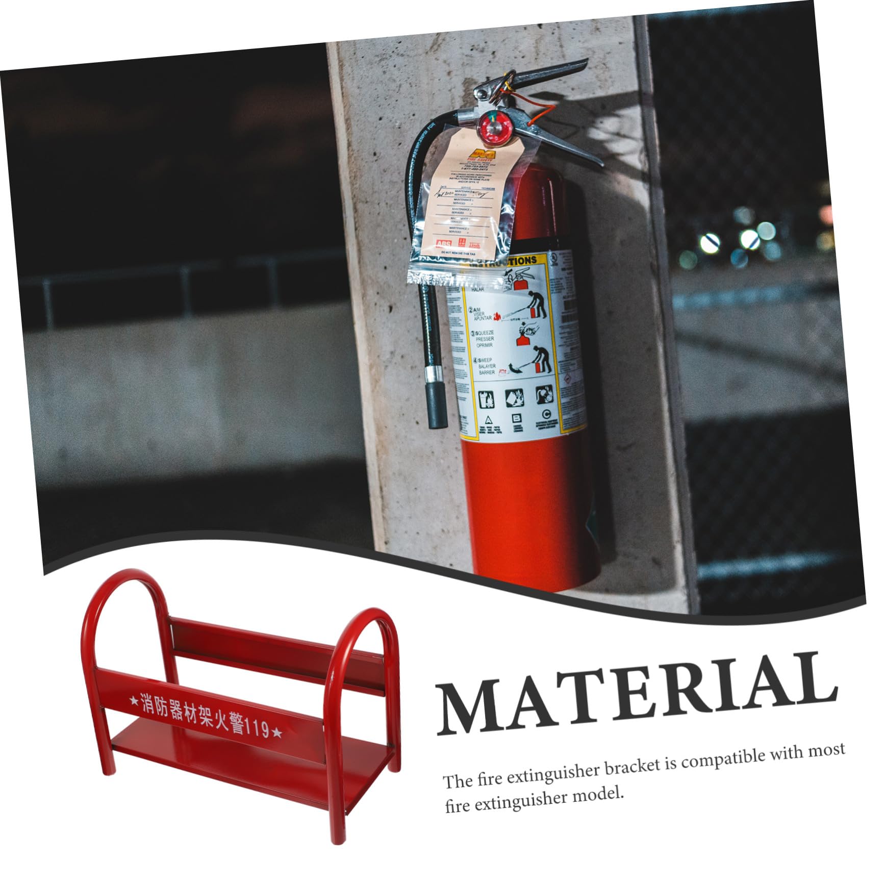 Alipis Soporte Metálico para Extintor de Incendios de Alta Resistencia Estante Robusto y Seguro para Almacenamiento Escuelas Oficinas y Hogares Fácil Instalación y Resistente la Oxidación
