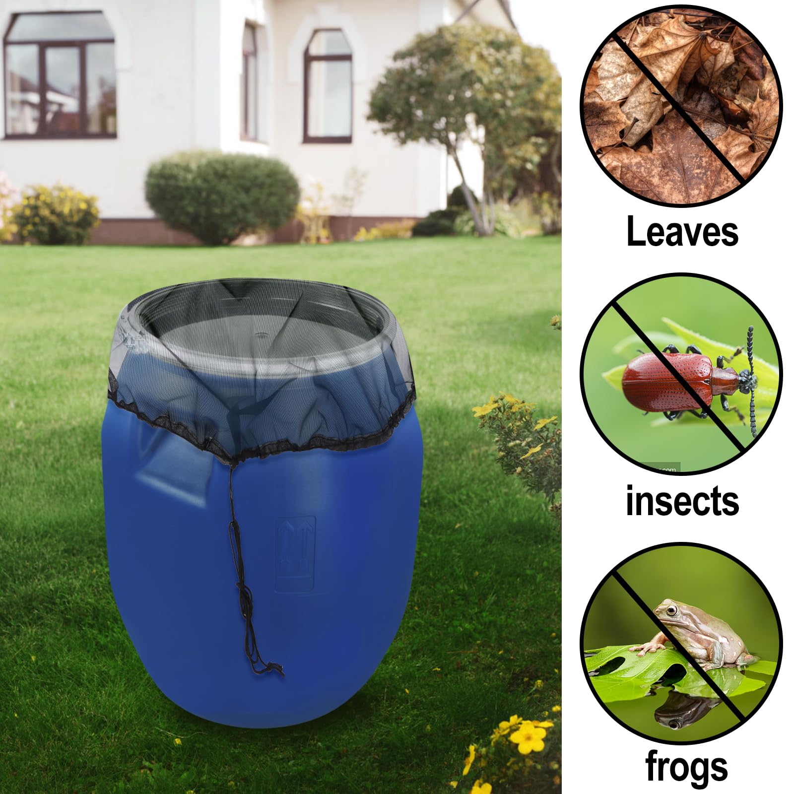 Muyohix 3 Pièces Filet Pour Citerne De Pluie, 80 Cm Filet