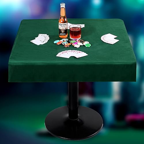 Miniatura 12 de Frienda Mantel plegable de fieltro para mesa de juegos, mantel plegable para mesa de cartas para jugar cartas de póquer, rompecabezas mahjong, Azul