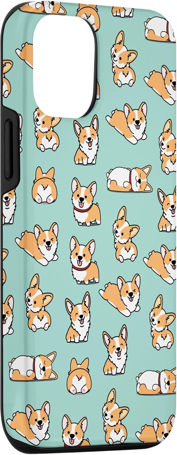 Funny Kawaii Kids Pattern Welsh Pembroke Corgi Dog Lover Case for iPhone 12/12 Pro - Image 3