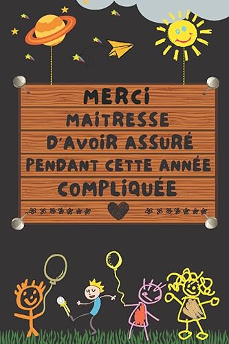 Merci MAITRESSE: Cadeau Maitresse fin d'année scolaire , Parfait pour prendre des notes, To Do List , Un Carnet d'école / collège , Carnet de notes A5