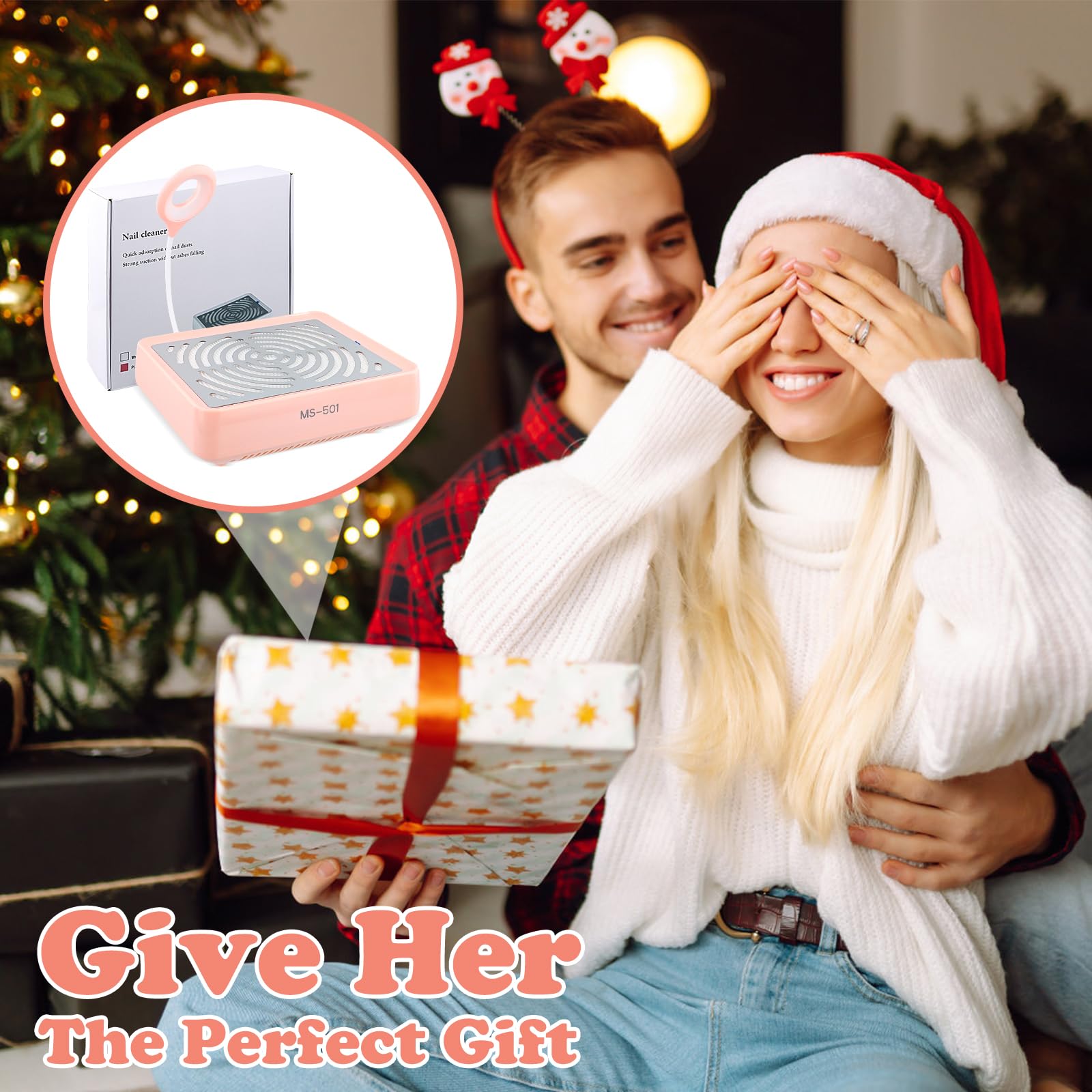 Aspirateur Ongle, Aspirateur Manucure avec Lumière USB, Collecteur de Poussière à Ongles, Professionnelle Onglerie Aspirateur à Faible Bruit pour Salon de Manucure à Domicile