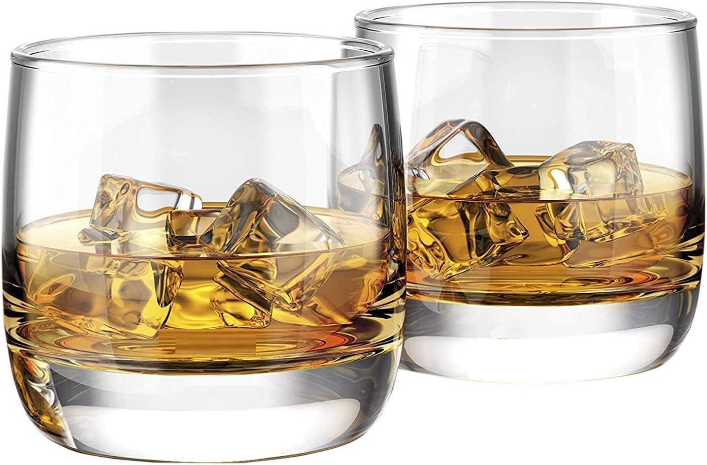 VILON Italian Premium Whiskey Glass | Clear Crystal Whiskey Glass | 300 ML | Set of 4 (HAVY Base)