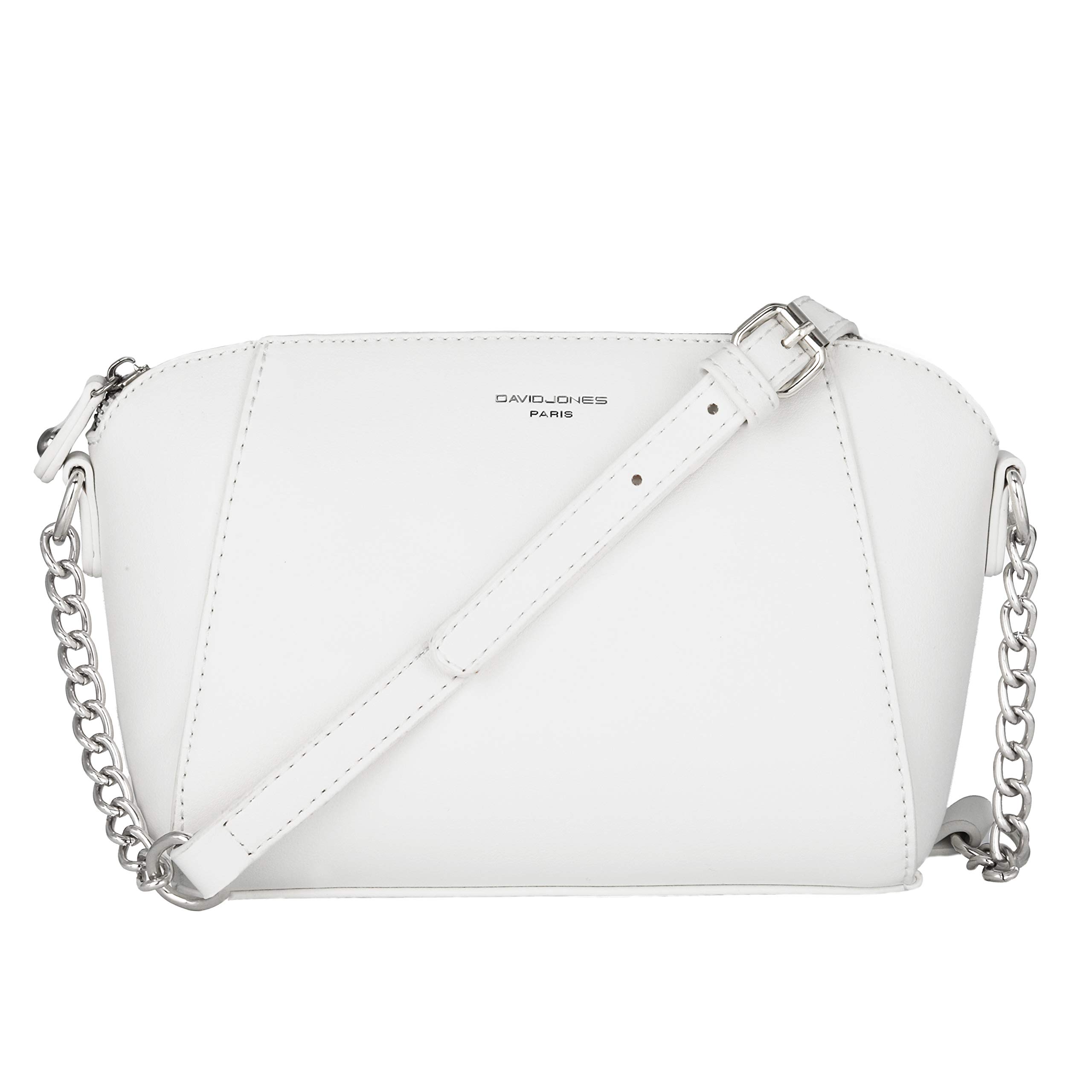 David Jones - Borsa a tracolla da donna trapezoidale – Borsa a catena indossata a spalla in pelle PU – Borsa a tracolla incrociata Travers pochette sera moda lavoro shopping elegante alla moda Chic,