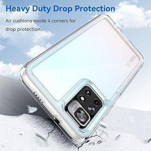 Miniatura 7 de Funda transparente para Poco M4 Pro 5GRedmi Note 11T 5GRedmi Note 11S 5G con protector de pantalla HD, a prueba de golpes de policarbonato duro