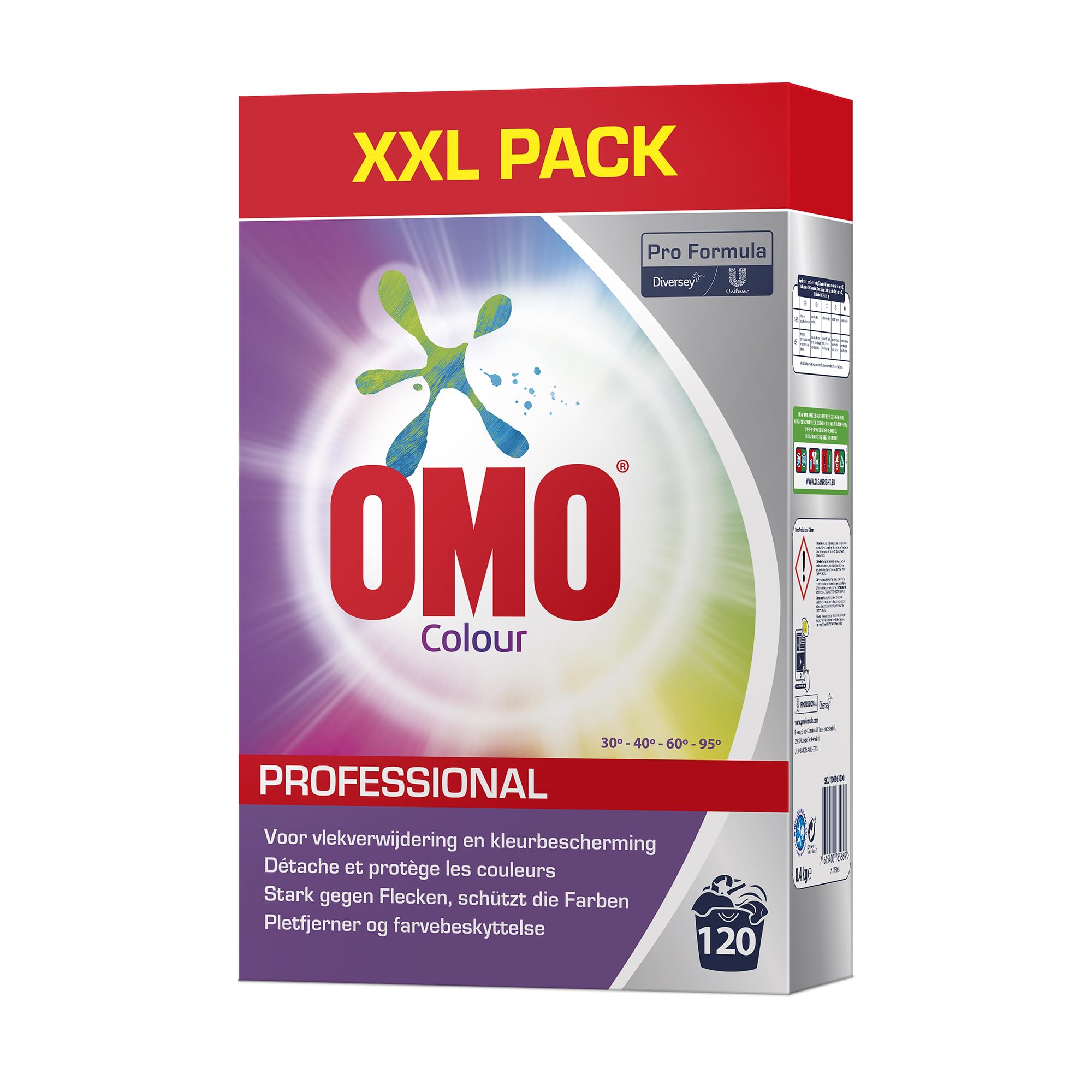 Omo Pro Formula Waspoeder Color, 120 wasbeurten, 8,4kg/doos