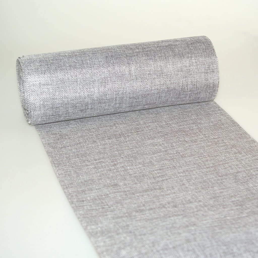 Deko As Table Runner, Polyester, Grey, 15 m - 30 cm