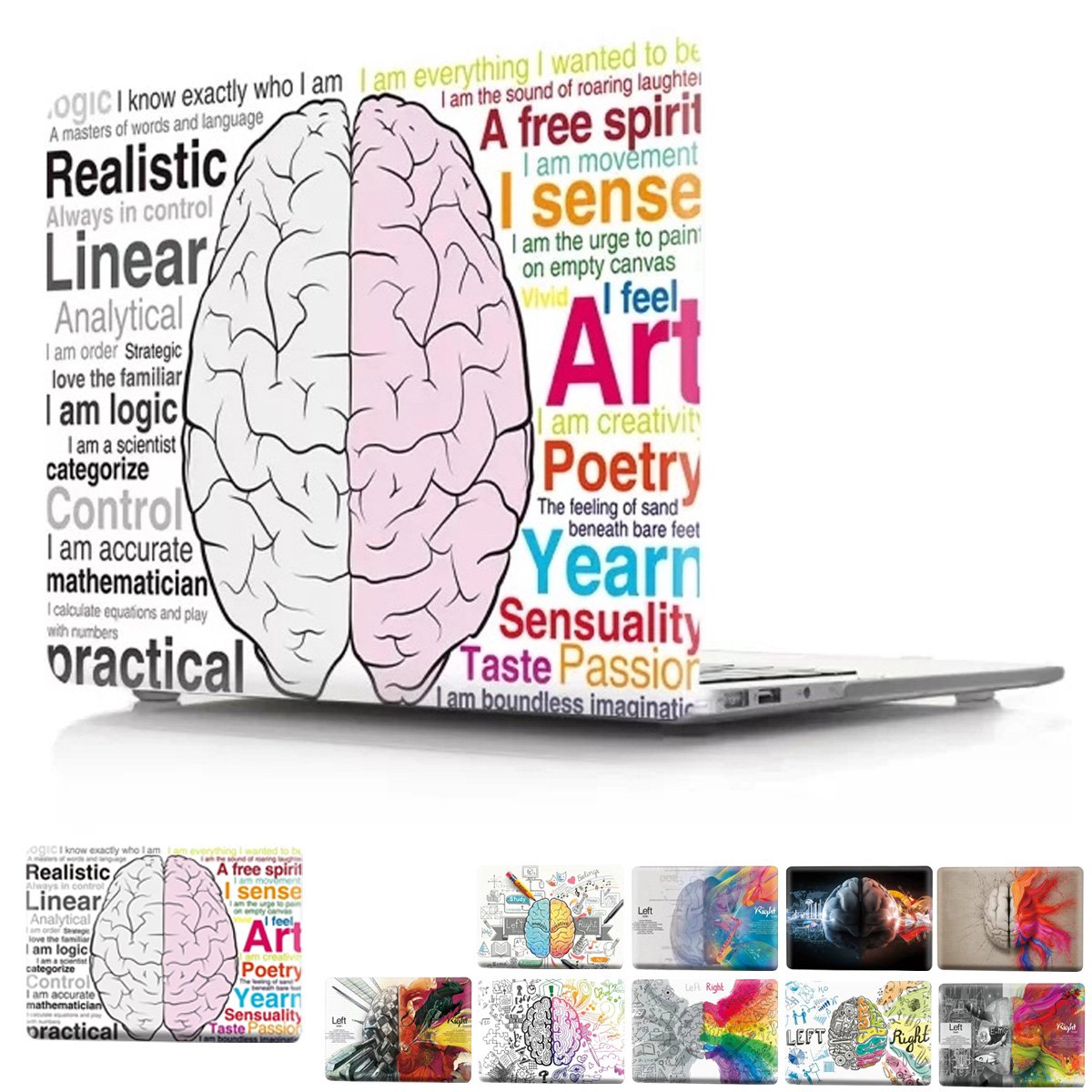 MacBook Pro 15 inch Case A1286, PapyHall MacBook Left and Right Brain Print Pattern Plastic Hard Case for MacBook Pro 15 inch with CD-ROM (NO Retina) Model: A1286 - Brain 10