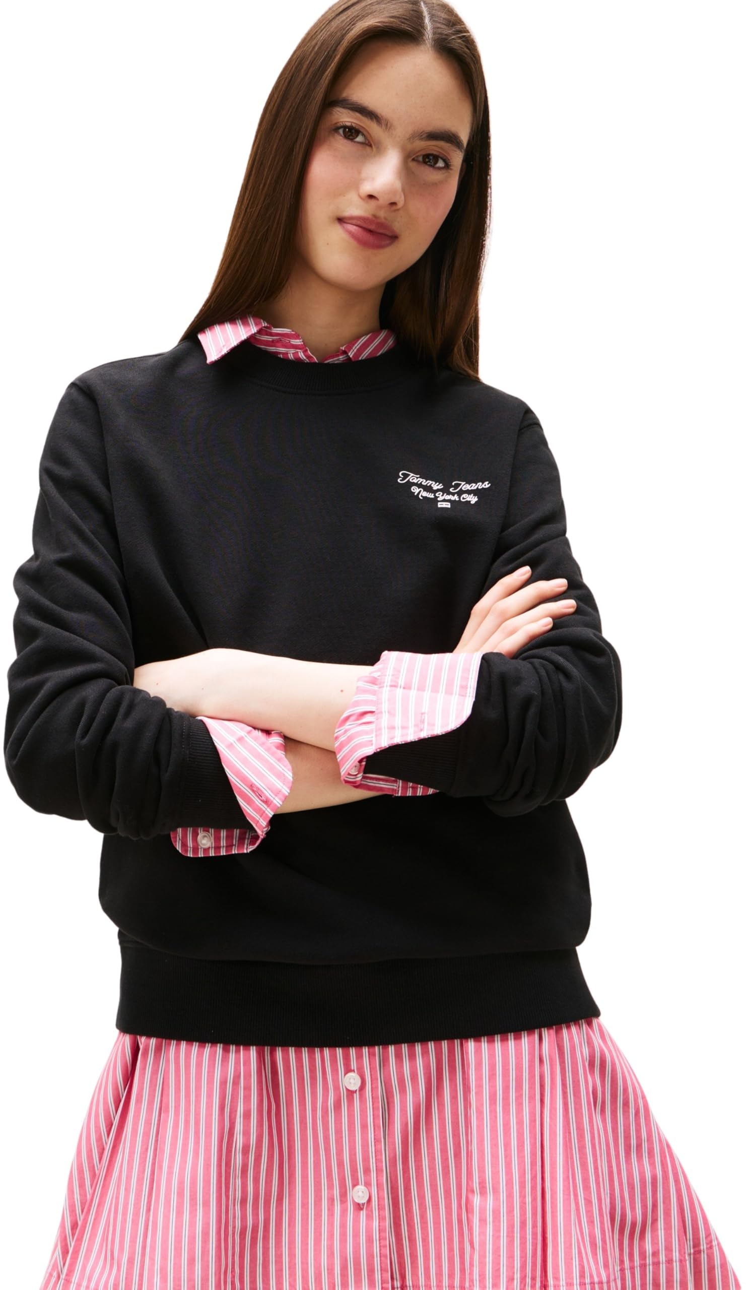 Tommy Jeans Sudadera Mujer Logo de algodón