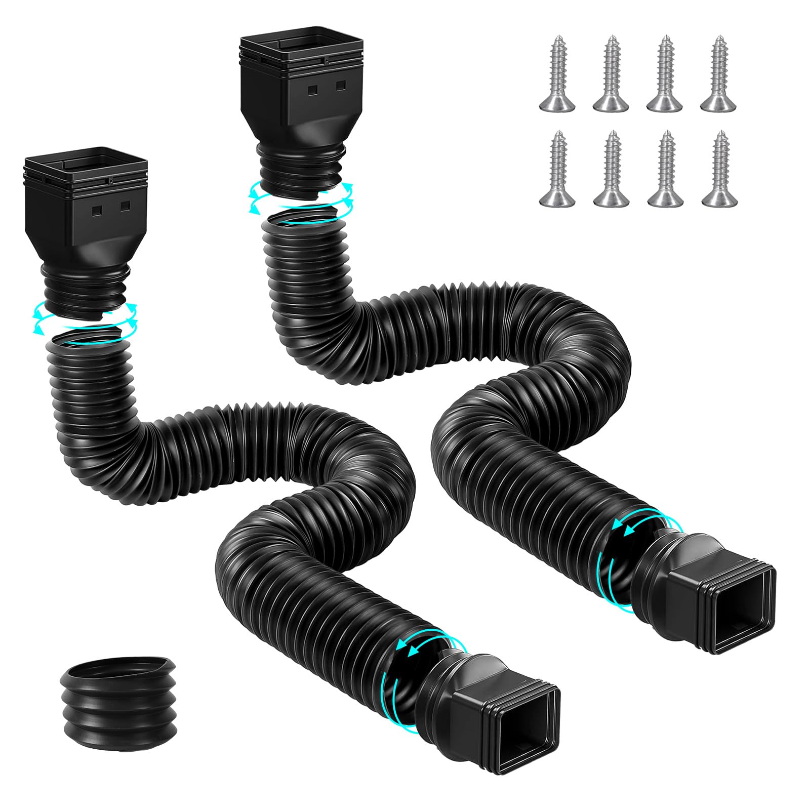 Buy PruceTrek 2 Pack Rain Gutter Downspout Extension Flexible