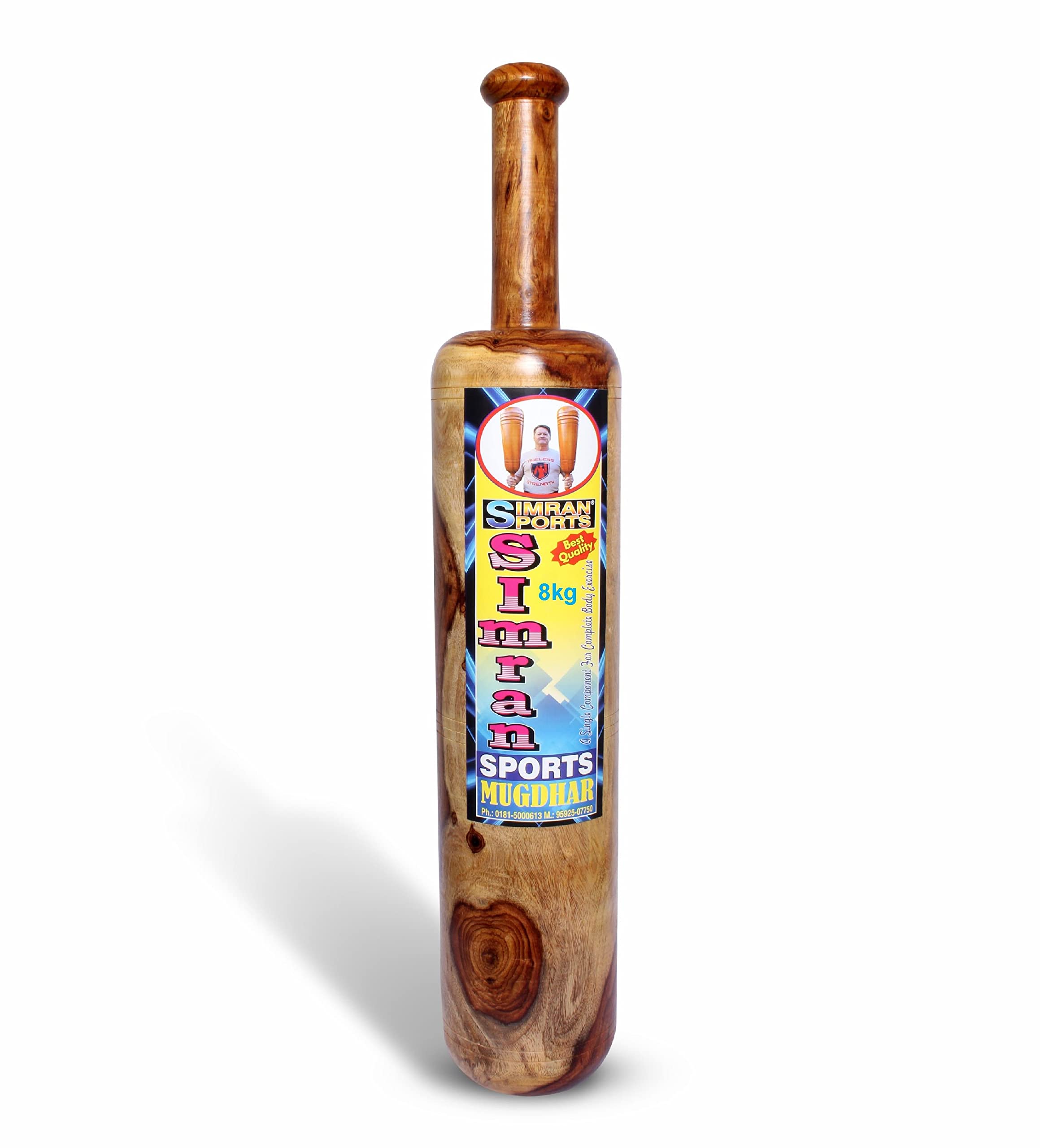 SIMRAN SPORTS 8KG Mugdar, Indian Club Wooden with Free Pensil Rope (B07PQF1VVC) Amazon Price History, Amazon Price Tracker