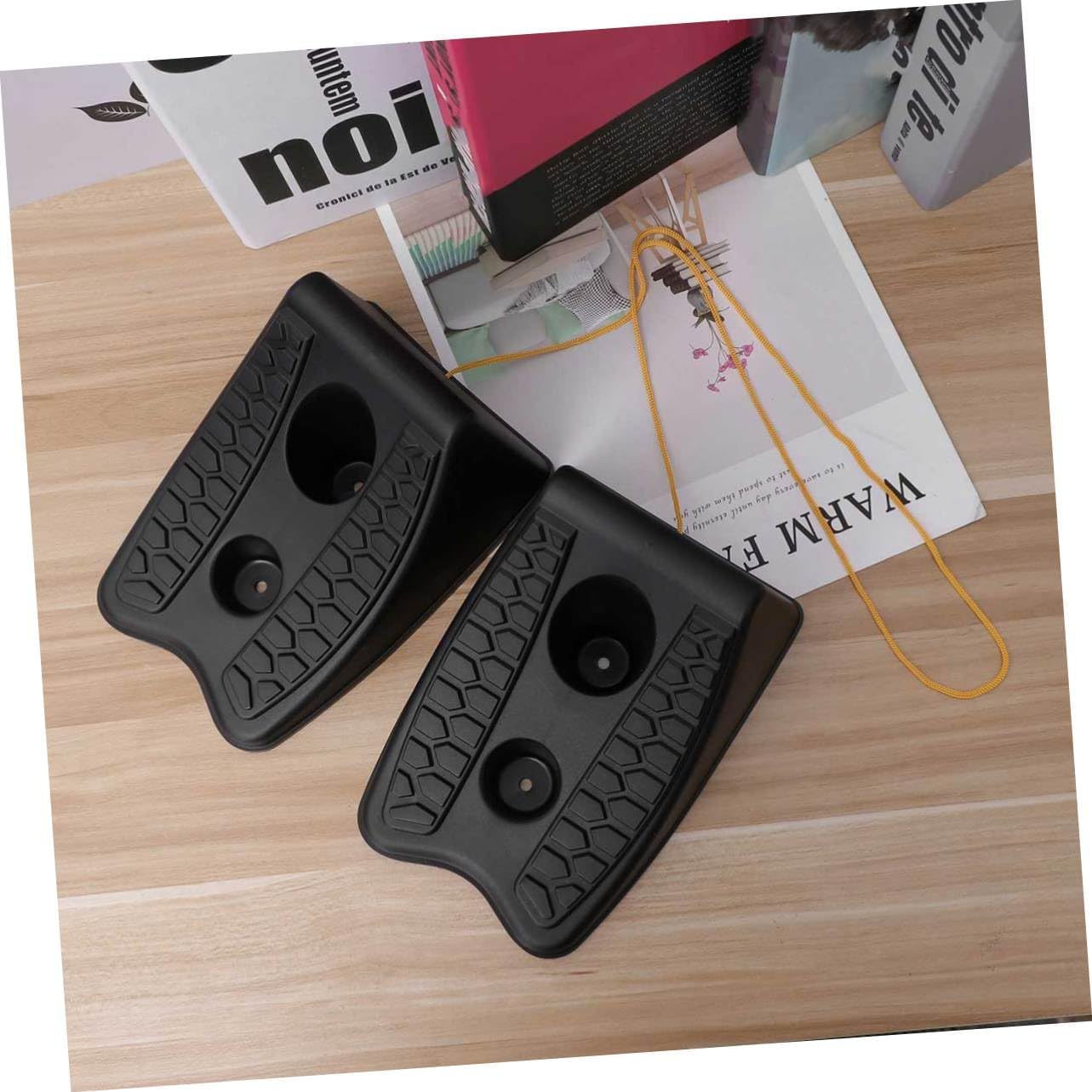 PRETYZOOM 2PCS Car Wheel Chocks Rubber Anti-Slip Blocks for Trailer and RV Heavy Duty Wheel Stopper Ramp for Camping and Parking