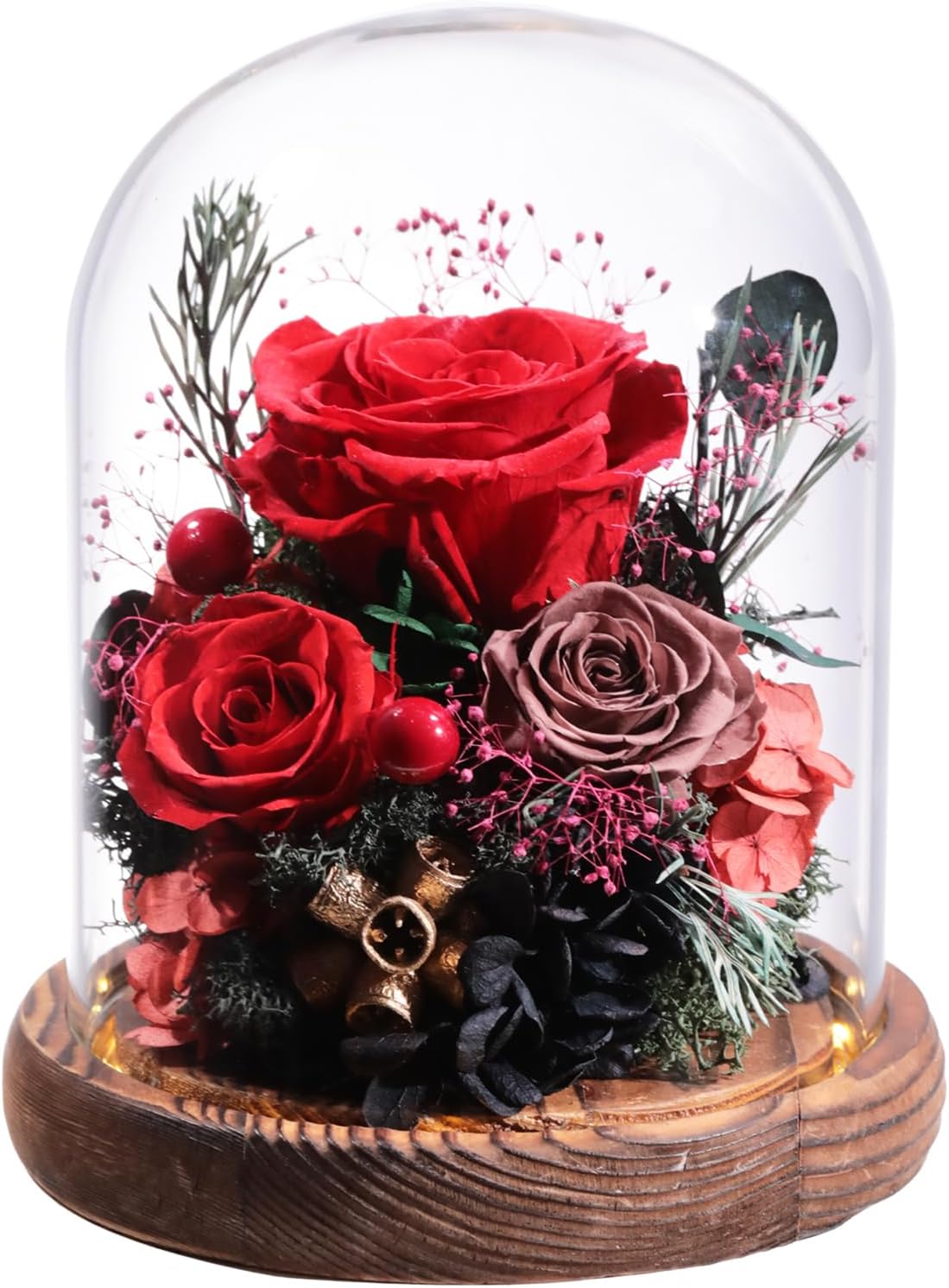 Flowers for Delivery Preserved Rose Gifts for Women,Long-Lasting Forever Flowers in Glass Dome, Birthday Gifts for Women Mom Friend(Purple Rose)