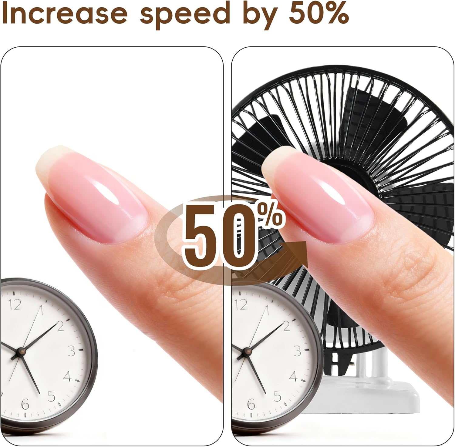 NOVAL Professional Nail Polish Dryer Fan, Adjustable Multi-Angle Design with Strong Wind Speed for Instant Drying, Salon Manicure Equipment, White and Black