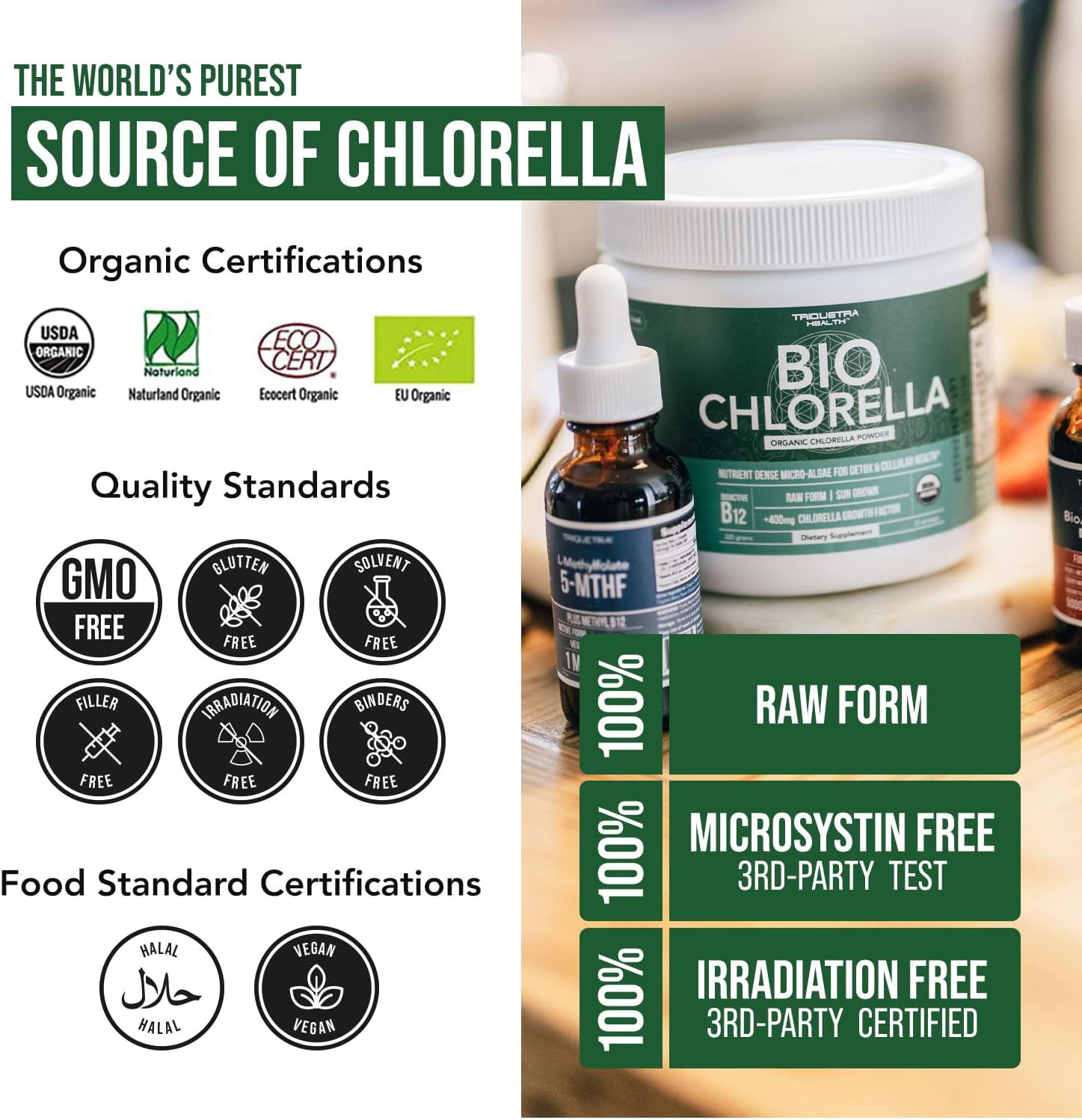 Buy Triquetra Health Organic Chlorella Powder 4 Organic