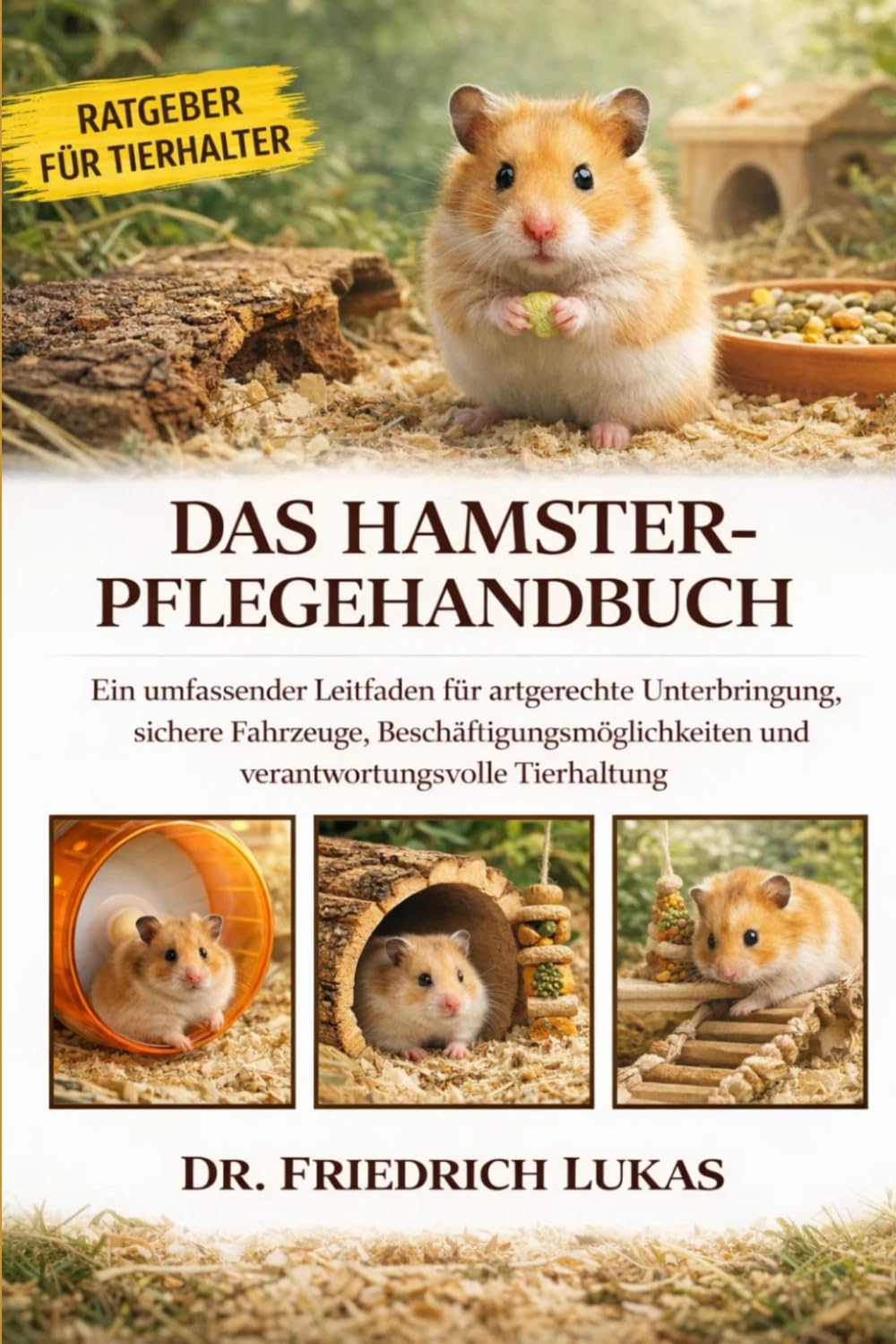 DAS HAMSTER-PFLEGEHANDBUCH: Ein umfassender Leitfaden für artgerechte Unterbringung, sichere Fahrzeuge, Beschäftigungsmöglichkeiten und verantwortungsvolle Tierhaltung