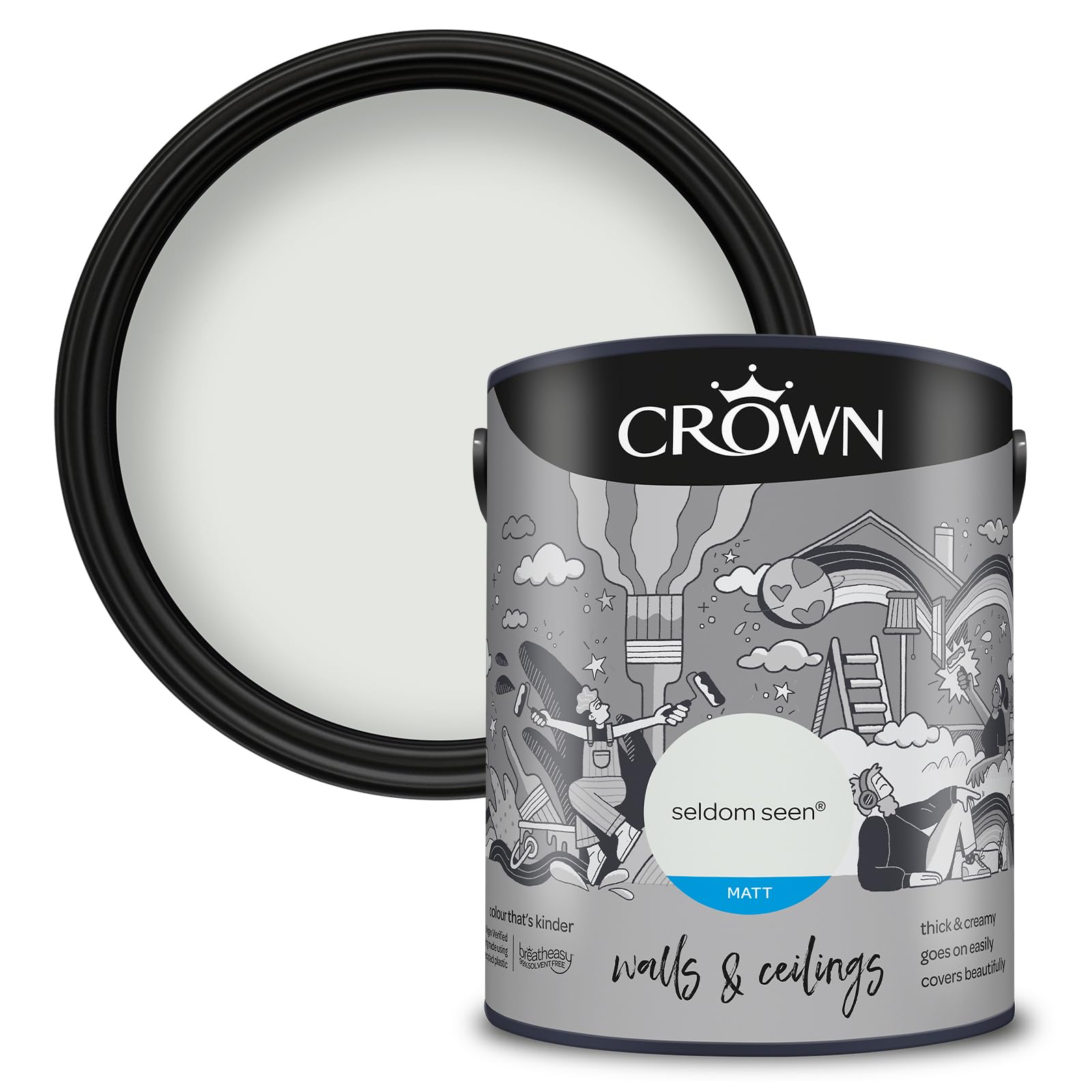 Crown Paints Crown Matt Emulsion - Seldom Seen / 5L