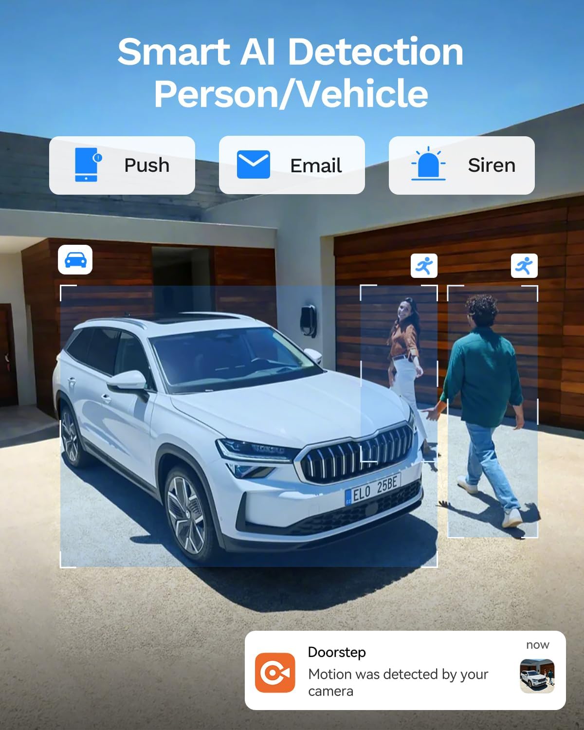 LongPlus Smart 4K 8CH Home Security Camera System, 4Pcs Wired PoE IP Cameras System Outdoor with Person/Vehicle Detection, 12MP 8CH NVR with 2TB HDD for 24-7 Recording, LP8ME84D1