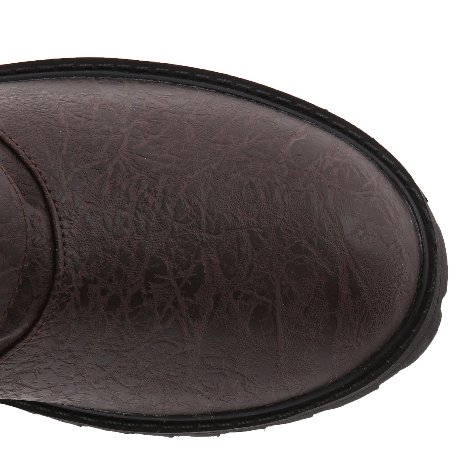 Stivali Equitazione Con Punta Tonda (38-48), Stivali Steampunk, Fibbia Per Cintura, Antiscivolo/Impermeabile, Fatto A Mano/Tacco Basso (1-3 Cm), Per Primavera/Inverno/Unisex,42,Brown