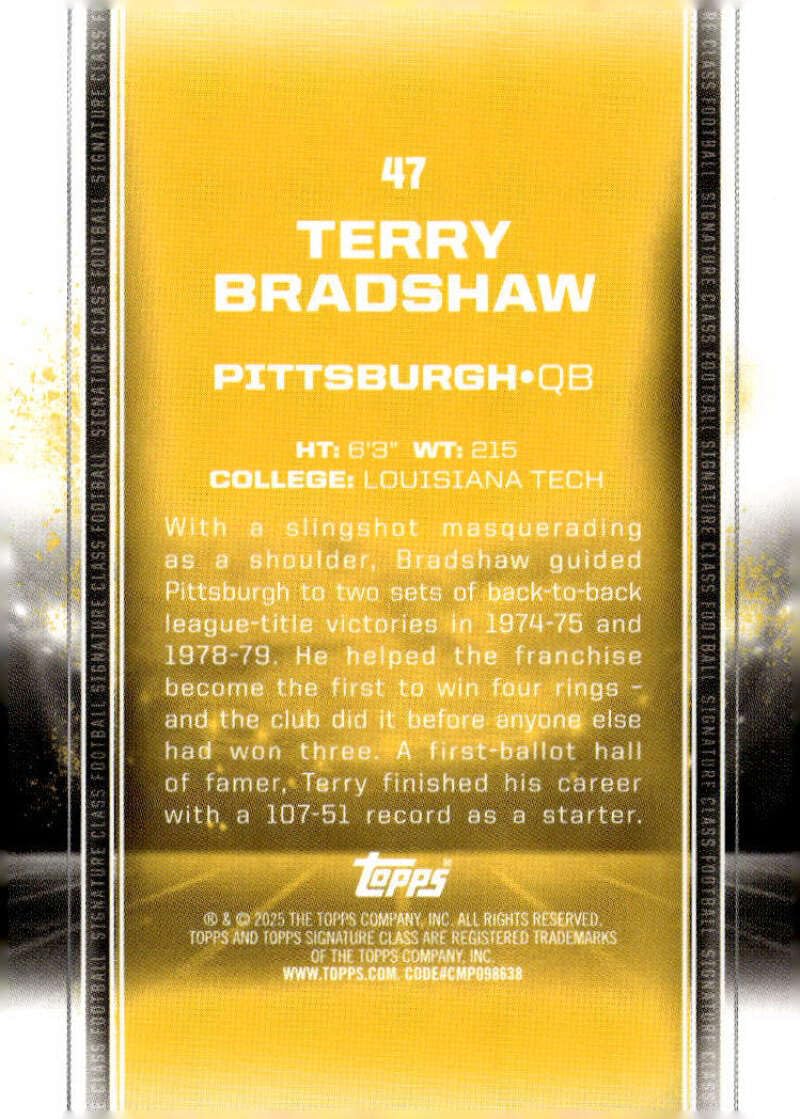 Amazon.com: Terry Bradshaw 2024 Topps Signature Class Collection