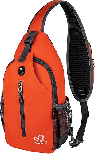 Miniatura 127 de Waterfly - Mochila cruzada tipo bandolera para viajes y caminatas, bolsa de pecho, Gris, talla única