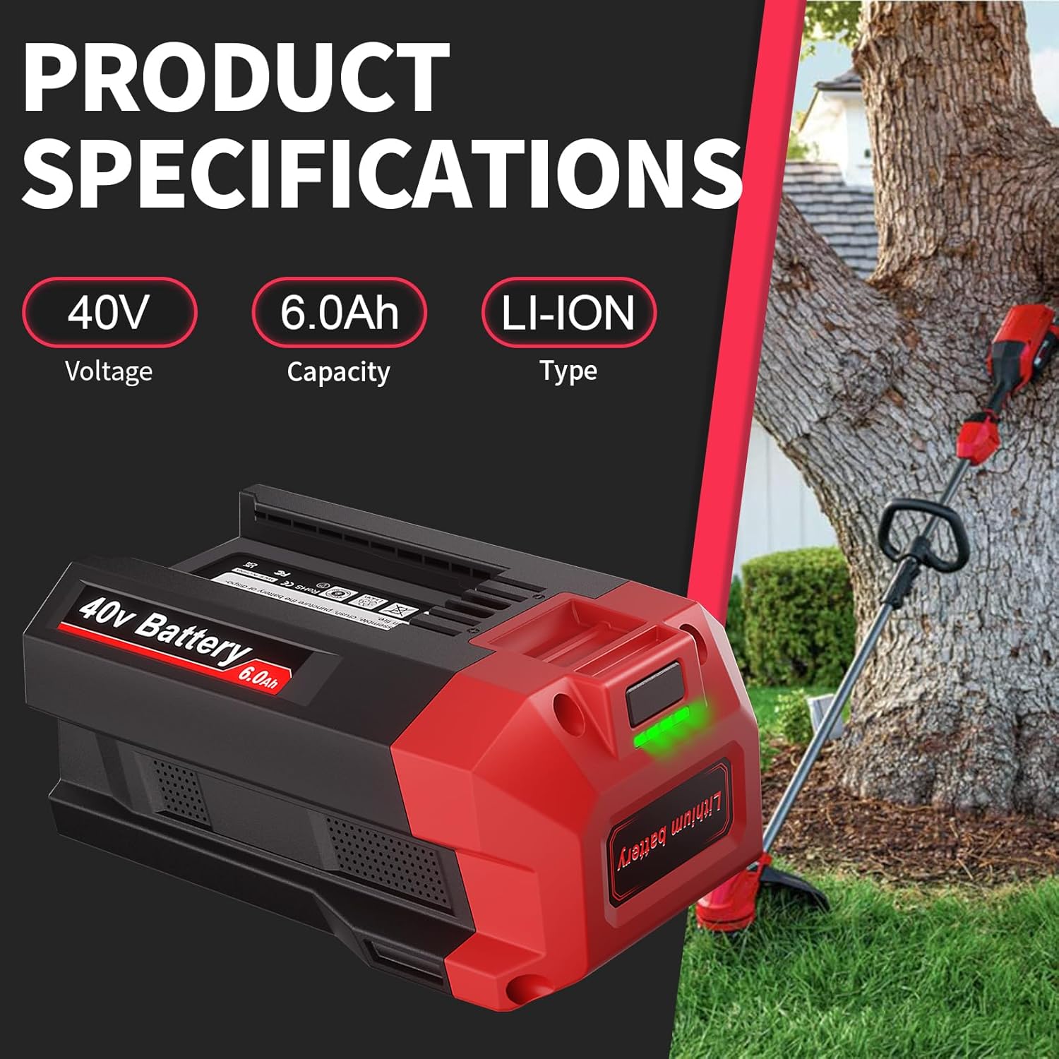 【Upgraded】 DSANKE 40-Volt 6000mAh Lithium-ion Battery Replacement for SKIL 40V Battery BL0460C-11, BL4713C-11, Compatible with SKIL PWR CORE 40 Tools and SC5364-00, SC5376C-00 Charger - Image 6