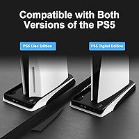 Vista 8 de Cooling Station with RGB for PS5,LANCUBE Stand with Cooling Fan and Controller Charger, Vertical Stand for PS5 Console with Headset Holder,for