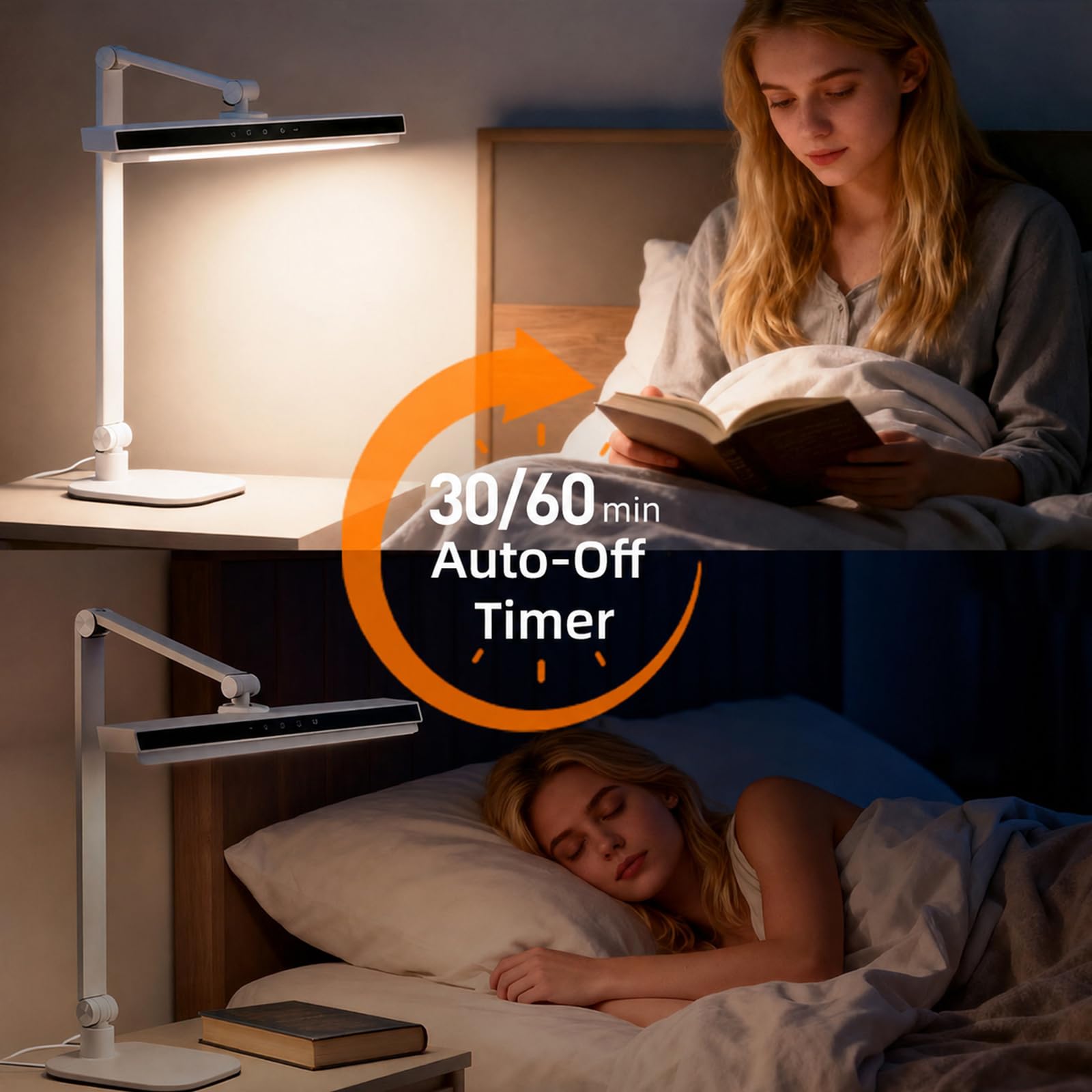 CGBE Lampe Onglerie Table LED Anti-éblouissante, IRC 95, Minuteur 30/60 min