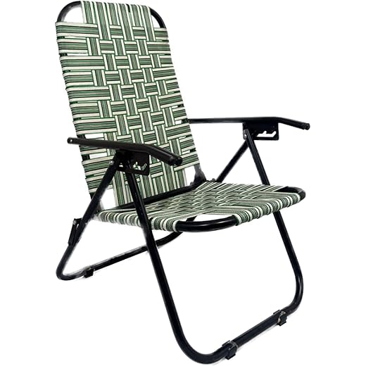 Adjustable Folding Chair - Green-White