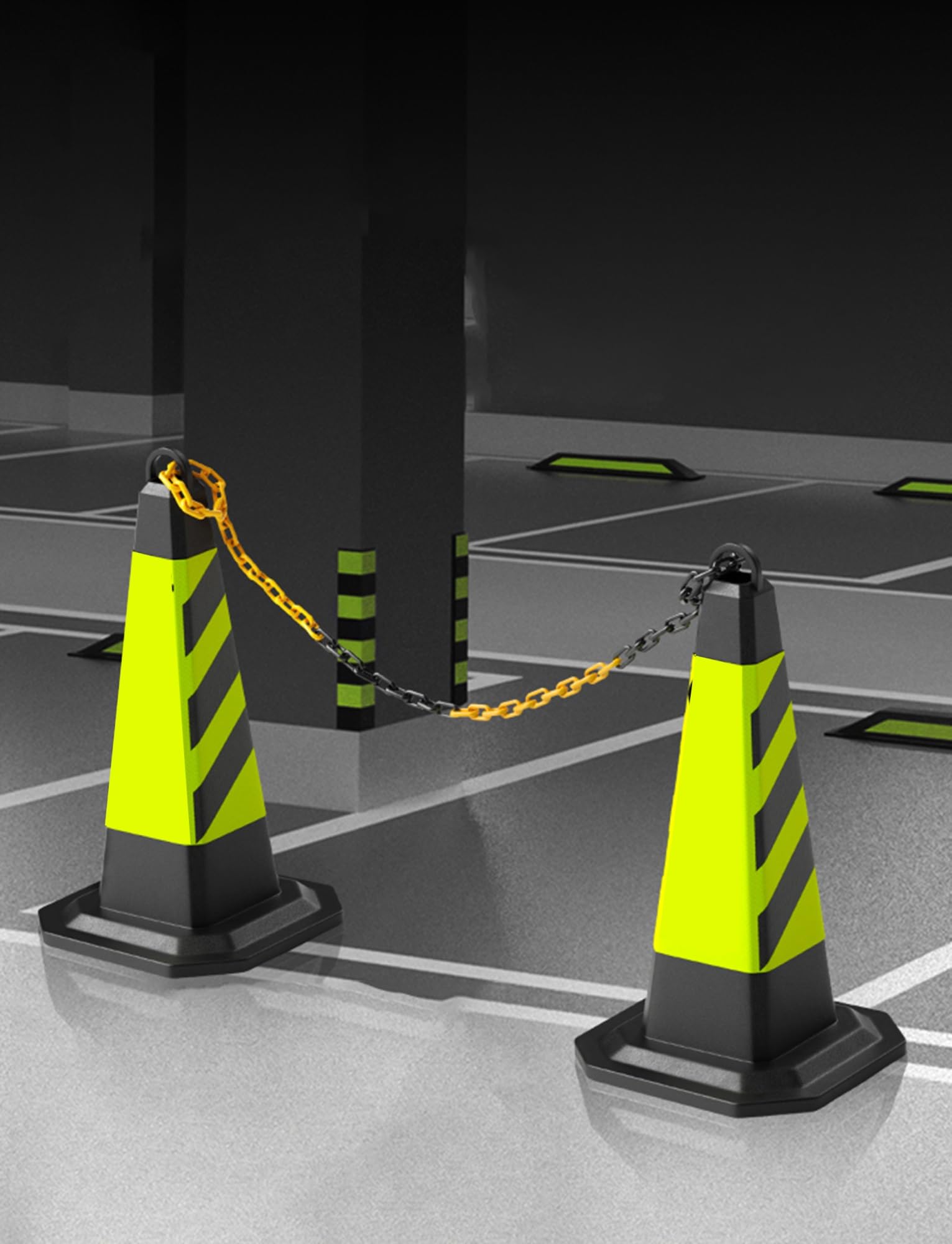 WQPMNYG Traffic Cone with Handle, Portable Parking and Construction Safety Cone, Emergency Warning Road Barrier