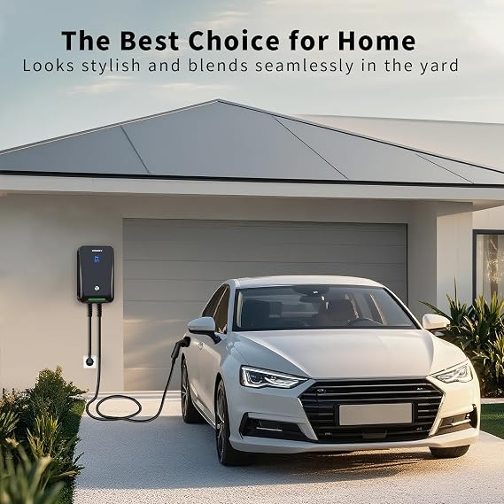 32A 7.68KW EV Charger Level 2,240V 20ft Charging Cable Electric Vehicle Charging Station with NEMA 14-50 for Electric and Hybrid Vehicles