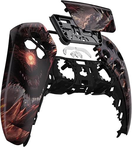 Miniatura 4 de eXtremeRate Cyclops Dragon Touchpad - Carcasa frontal compatible con controlador ps5 BDM-010 BDM-020 BDM-030 BDM-040, carcasa de repuesto para