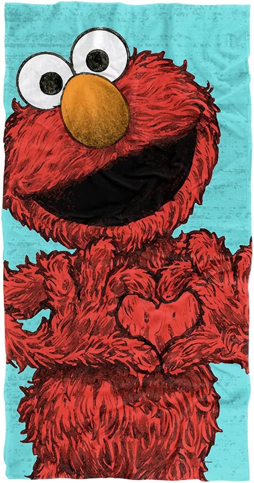 LOGOVISION Sesame Street Elmo Painted Officially Licensed Beach Towel 30" X 60"