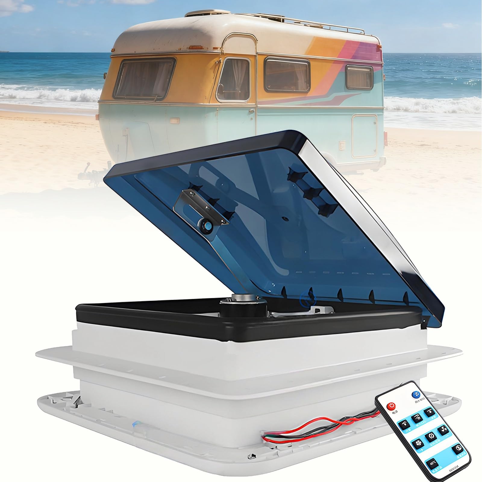 Wentylator Wywiewny RV, Wentylator RV, Żywotność 35,000 Godzin. Sześć Biegów Regulowany Przepływ Z Pilotem. Wentylacja Klasy Profesjonalnej Dla Różnych Typów Pojazdów Rekreacyjnych.