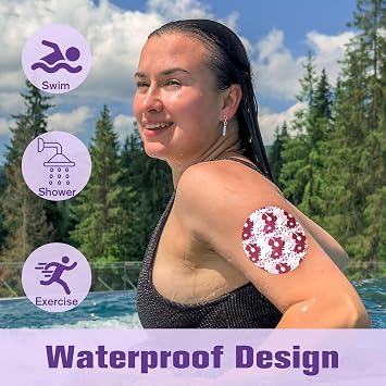 40 Pack Libre 2 Plus Sensor Covers Waterproof Lingo CGM Overpatch with Easy-Peel Tab Pre-Cut Backing, Hypoallergenic & Latex-Free Overpatch for 15 Days