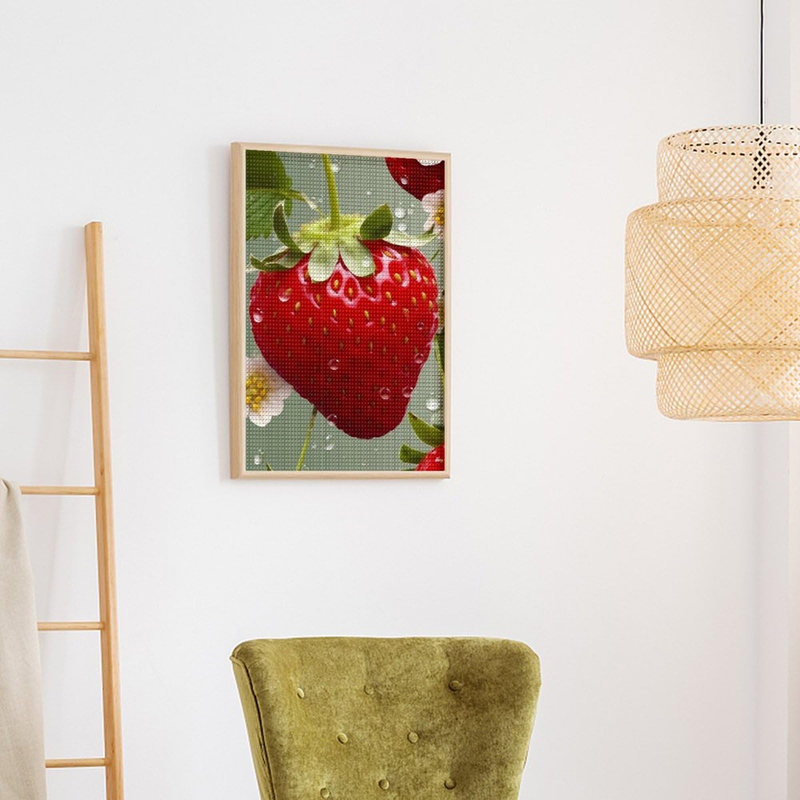 Instarry 5D Diamond Painting Kit – Quadro Cibo Frutta 80x40 Cm (Rotondo)