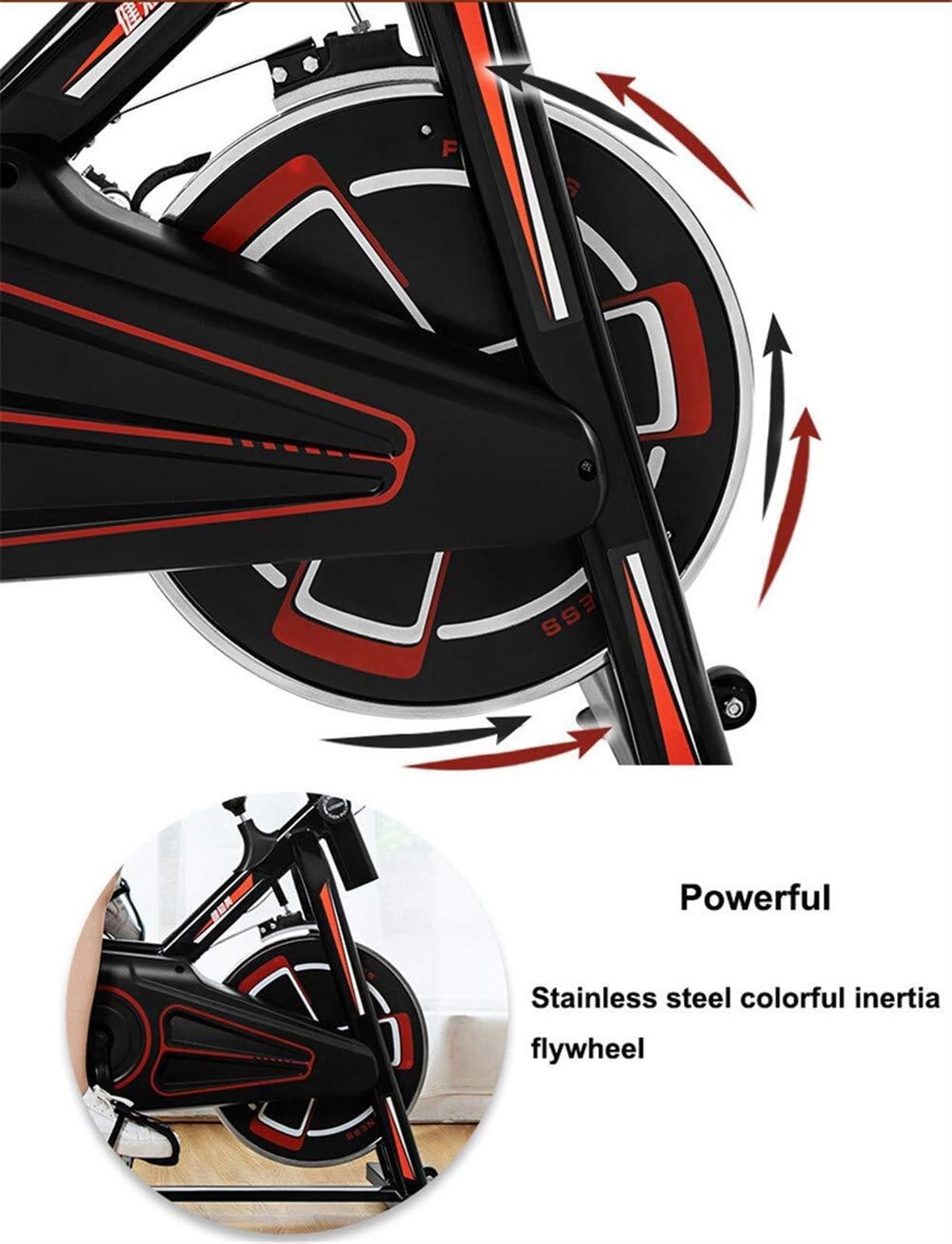 Trening aerobowy i jazda fitness Rower spinowy, rower spinningowy, rower treningowy Jazda na rowerze stacjonarnym do użytku w domu/siłowni z uchwytem, pulsometrem, wyświetlaczem LCD